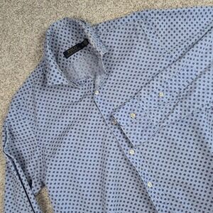 Polo Ralph Lauren Mens Button Down Shirt Blue Patterned Casual Medium‎